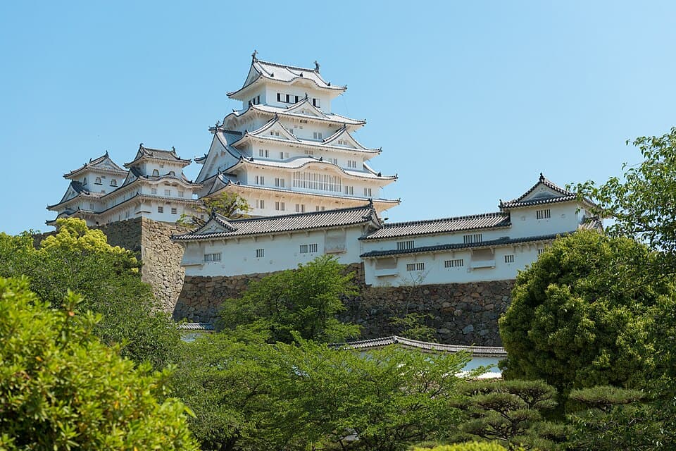 Himeji castle in may 2015 after the five year renovation of the roof and walls.