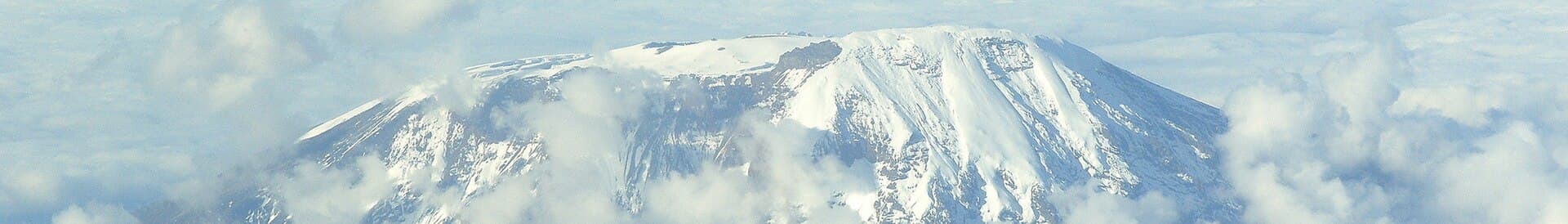 The peak of Kilimanjaro in Tanzania as seen from a commercial flight, ratio.