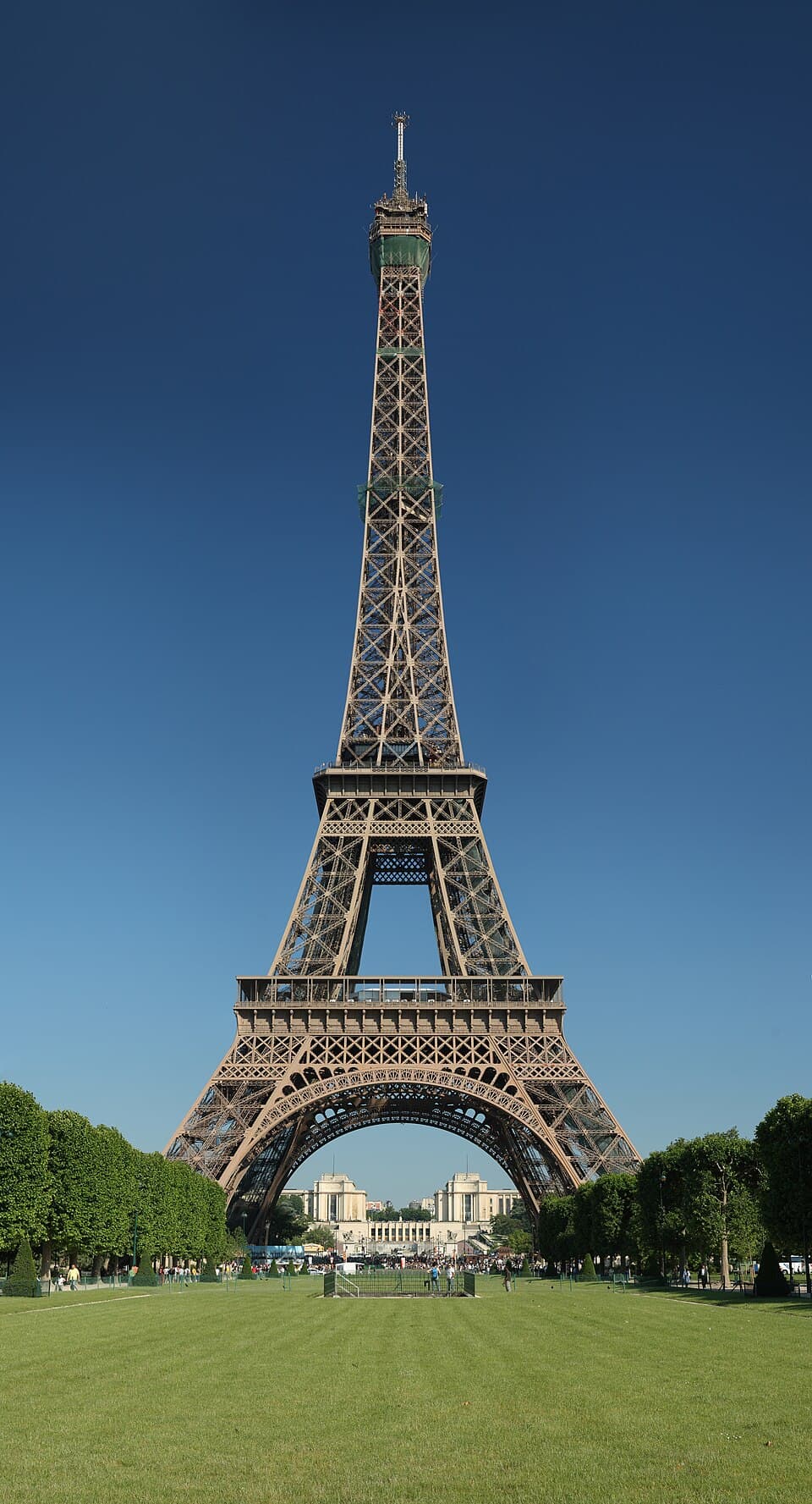 Eiffel Tower, seen from the Champ de Mars, Paris, France