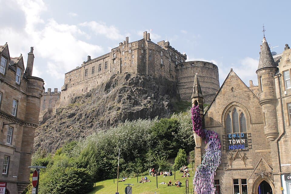 Edinburgh Castle from the Grassmarket